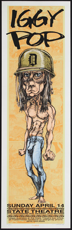 Derek Hess Iggy Pop Poster