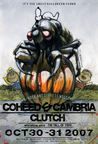Derek Hess Coheed and Cambria Clutch Poster