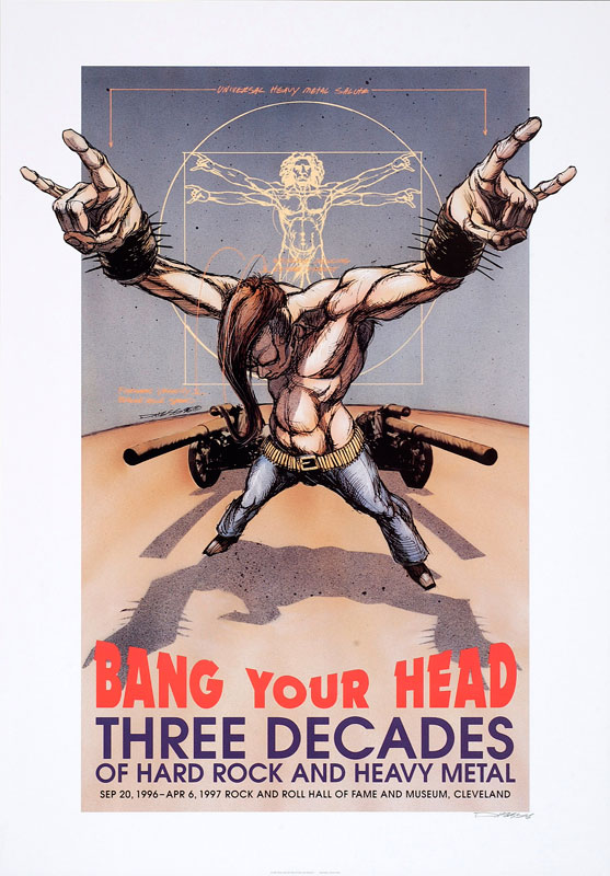 Derek Hess Bang Your Head: 3 Decades Of Hard Rock & Heavy Metal Poster