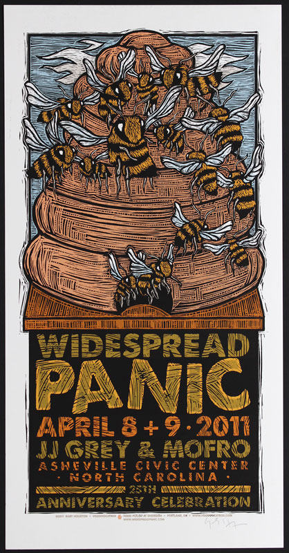 Gary Houston Widespread Panic 25th Anniversary Celebration Poster