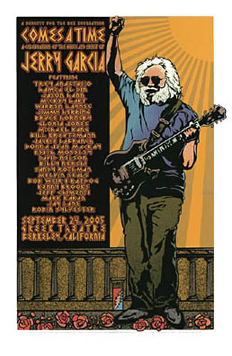 Gary Houston Comes A Time Jerry Garcia Memorial Poster