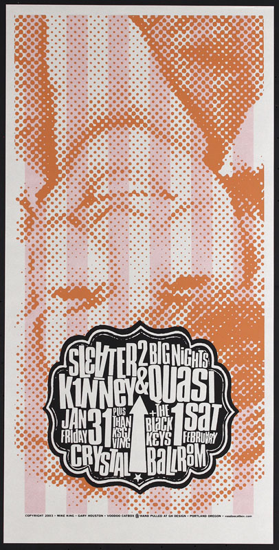 Mike King and Gary Houston Sleater Kinney Poster