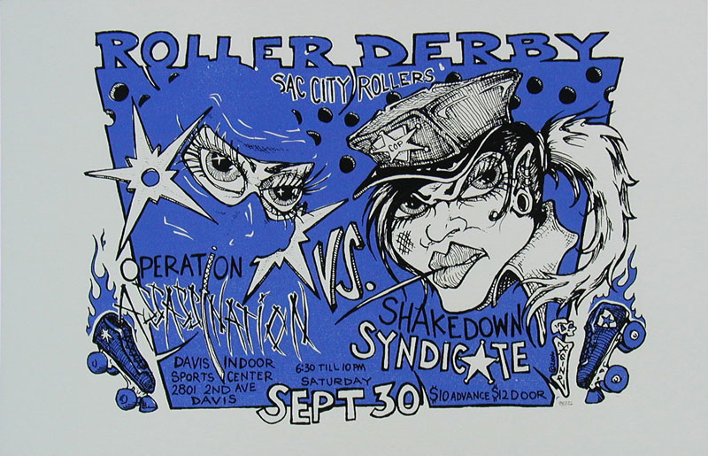 Paul Imagine Roller Derby - Sac City Rollers Poster