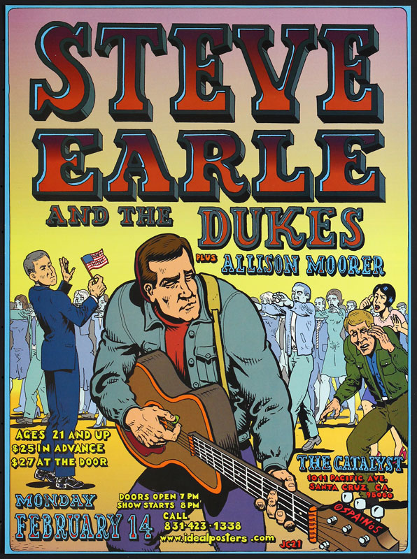 Spain Steve Earle And The Dukes Poster