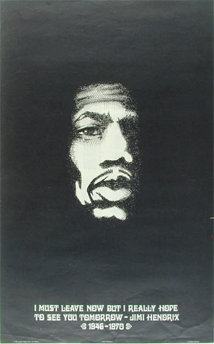 Jimi Hendrix Memorial Poster