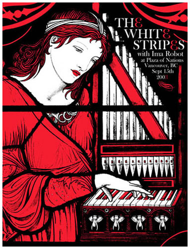Rob Jones White Stripes Vancouver 2003 Poster