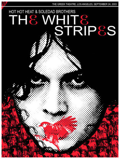 Rob Jones White Stripes LA 2003 Jack Poster