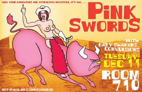 Rob Jones Pink Swords Poster