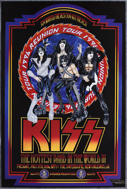 Tommy Pons Kiss 1996 Reunion Tour Poster