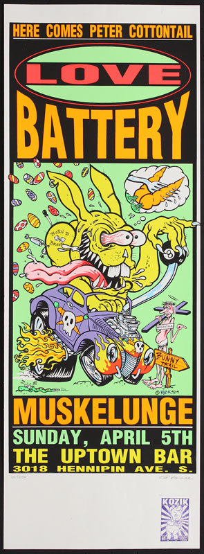 Frank Kozik Love Battery Poster