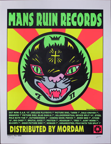 Frank Kozik Mans Ruin Records Promo Poster
