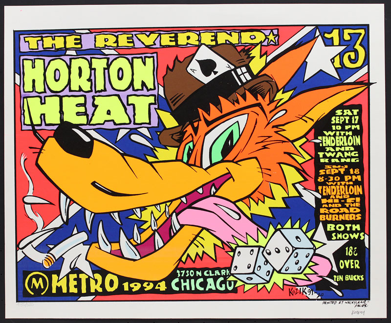 Frank Kozik Reverend Horton Heat Poster