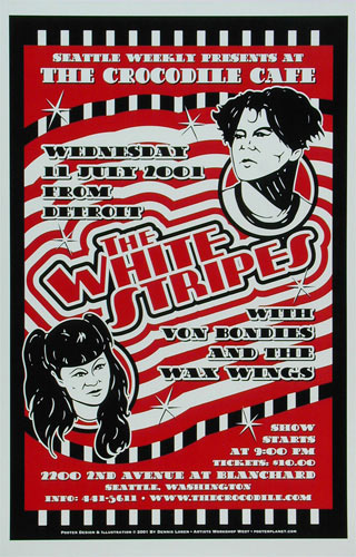 Dennis Loren White Stripes Poster