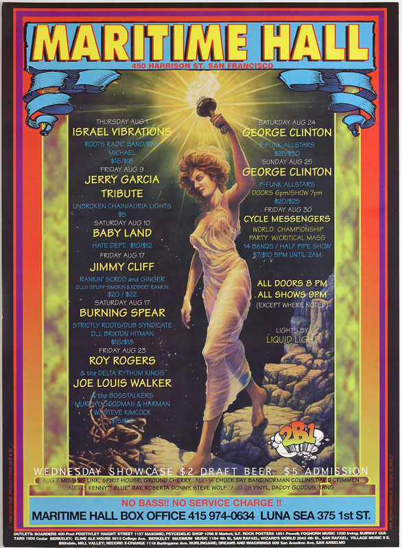 Kevin Haapala George Clinton at Maritime Hall - Jimmy Cliff Burning Spear Joe Louis Walker MHP #20 Poster