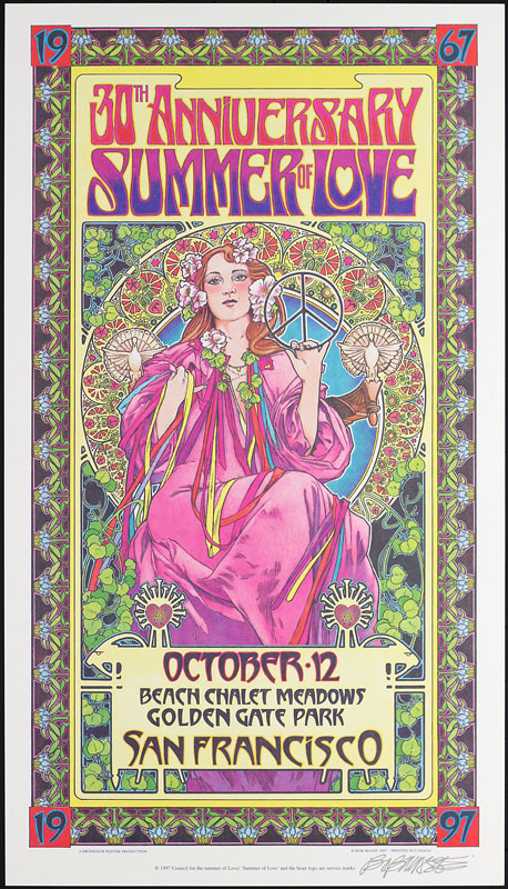 Bob Masse Summer Of Love 30th Anniversary Poster