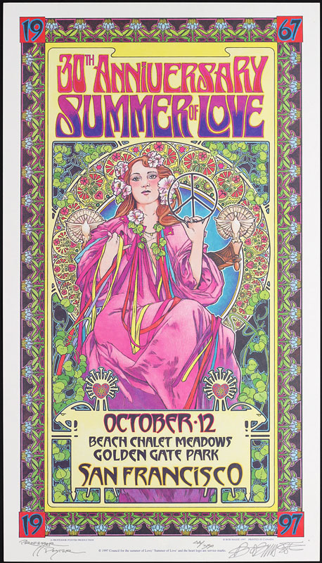 Bob Masse Summer Of Love 30th Anniversary Professor Poster Signature Poster - signed numbered