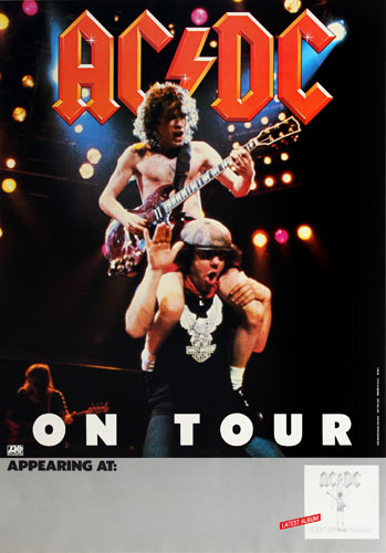 AC/DC 1983 Flick of the Switch Tour Poster