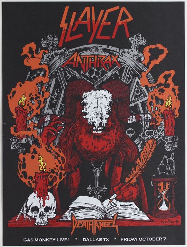 David Paul Seymour Slayer - Anthrax - Death Angel Poster