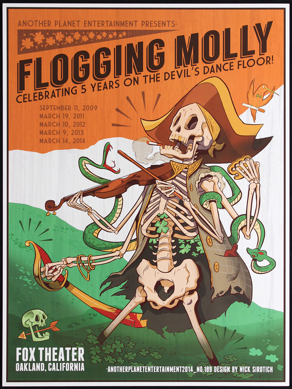 Nick Sirotich Flogging Molly Poster