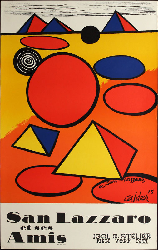 Alexander Calder San Lazzaro et ses Amis Art Exhibition Poster