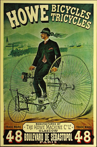 F. Appel Howe Bicycles and Tricycles Vintage Bicycle Advertisement Poster