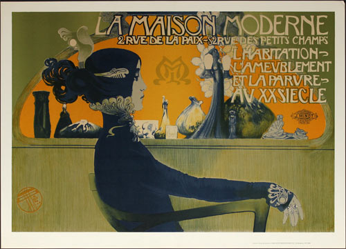 J. Minot La Maison Moderne 1901 Vintage Paris French Advertisement Poster