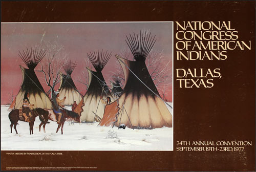 Paladine Roye National Congress of American Indians at Dallas Texas - 34th Annual Convention Poster