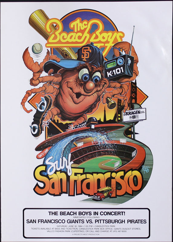 The Beach Boys - Giants vs. Pirates Baseball Poster