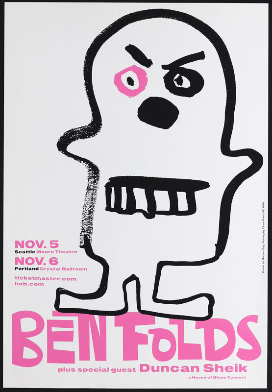 Modern Dog Ben Folds Poster