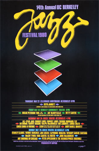 Dan Ziegler 14th Annual UC Berkeley Jazz Festival 1980 Poster