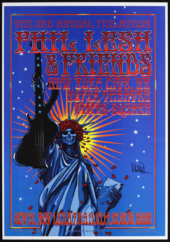 Richard Biffle Phil Lesh and Friends - The Second Annual Philathon Autographed  Poster