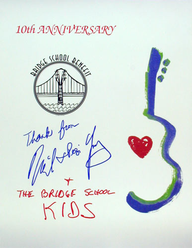 Neil Young Bridge School Benefit 10th Anniversary Poster