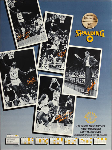 Golden State Warriors 1984-85 Basketball Schedule Poster