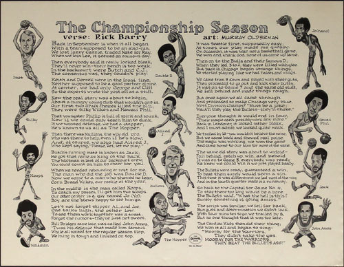 Golden State Warriors - The Championship Season Rick Barry Poem Poster