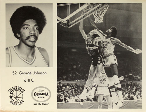 Olympia Beer - George Johnson Golden State Warriors Basketball Poster