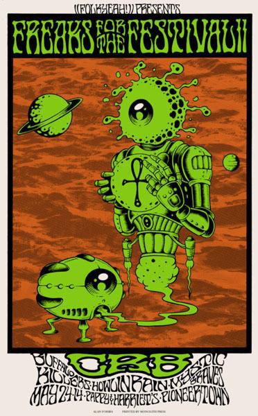 Alan Forbes Freaks for the Festival II - Chris Robinson Brotherhood Poster