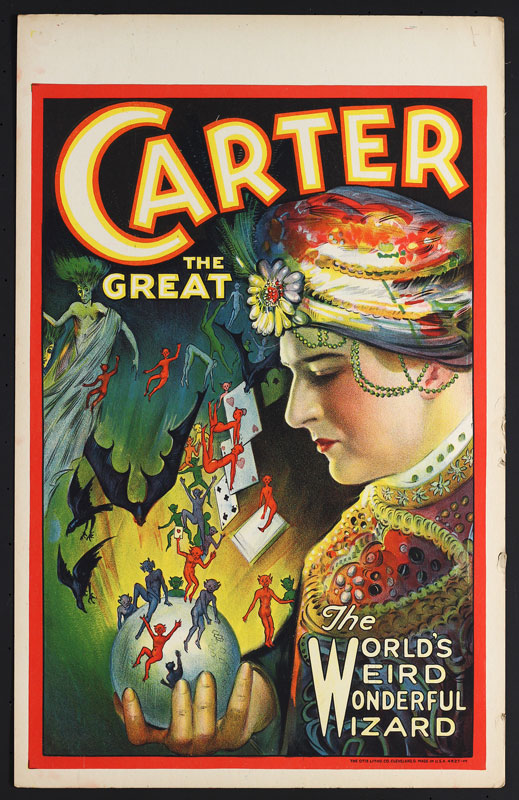 Carter The Great - The World's Weird Wonderful Wizard Magic Poster