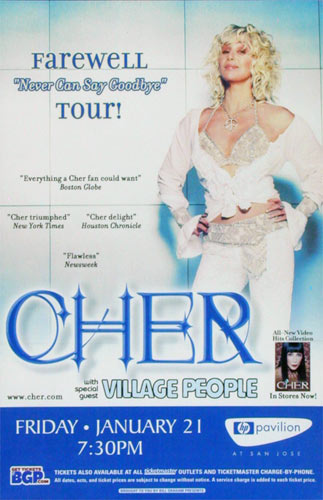 Cher Farewell Tour Poster