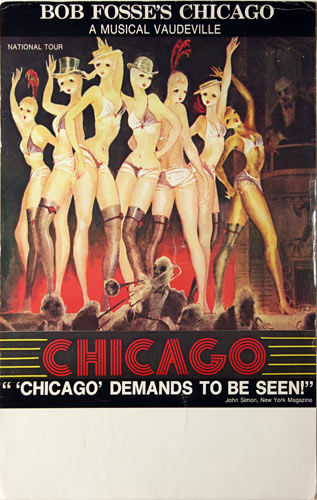 Chicago - 1975 Tour Blank Theatre Poster