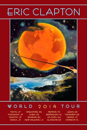 David Singer Eric Clapton 2014 World Tour Poster