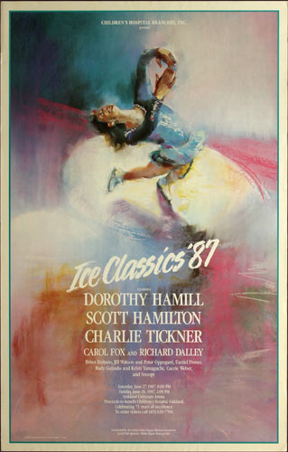 Dorothy Hamill 1987 Ice Classics at Oakland Coliseum Ice Skating Poster