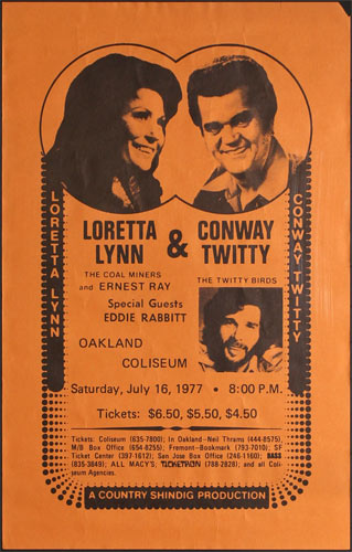 Loretta Lynn and Conway Twitty at Oakland Coliseum Poster