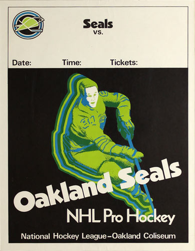 Oakland Seals (California Golden Seals) NHL Pro Hockey 1969 Season Generic Game Poster