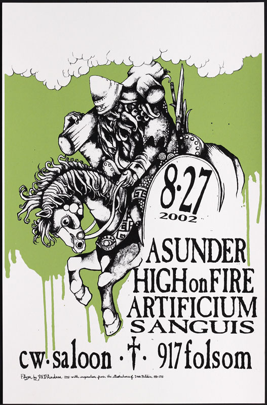 David V. D'Andrea Asunder and High on Fire Poster