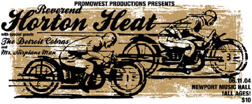 Mike Martin - Enginehouse 13 Reverend Horton Heat Poster