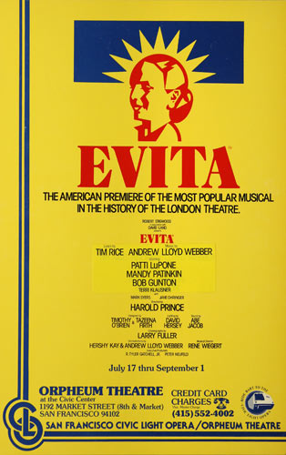Evita Theatre Poster