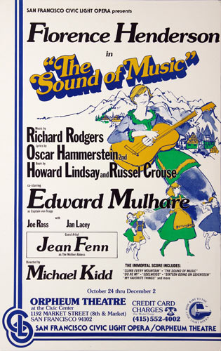 Florence Henderson in The Sound of Music Theatre Poster