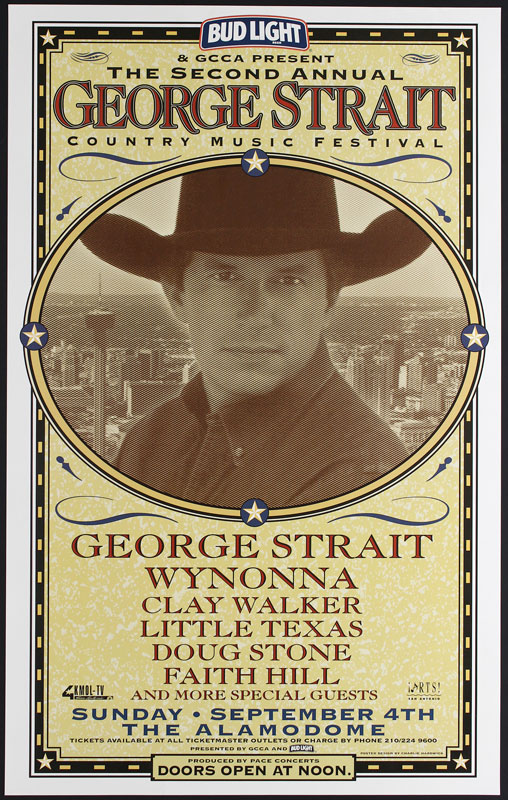 Charlie Hardwick The Second Annual George Strait Country Music Festival Poster