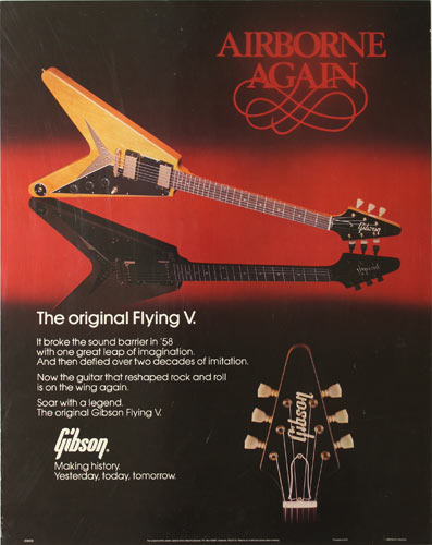 Flying V Gibson Guitar Promo Poster