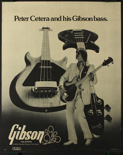 Gibson L-9S Ripper Bass Guitar Peter Cetera Promo Poster
